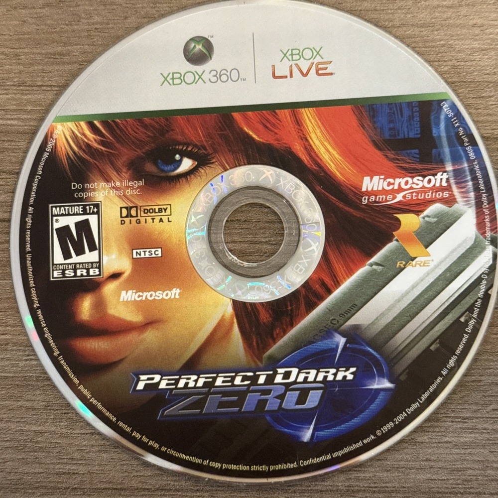 Perfect Dark Zero (Microsoft Xbox 360, 2005)  ‎ Disc Only Tested & Working